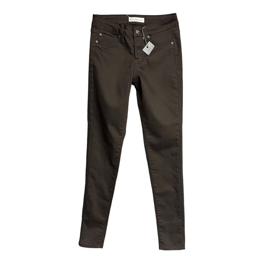 Cielo‎ Jeans USA Dark Brown Size Small Stretch Mid Rise Stretch